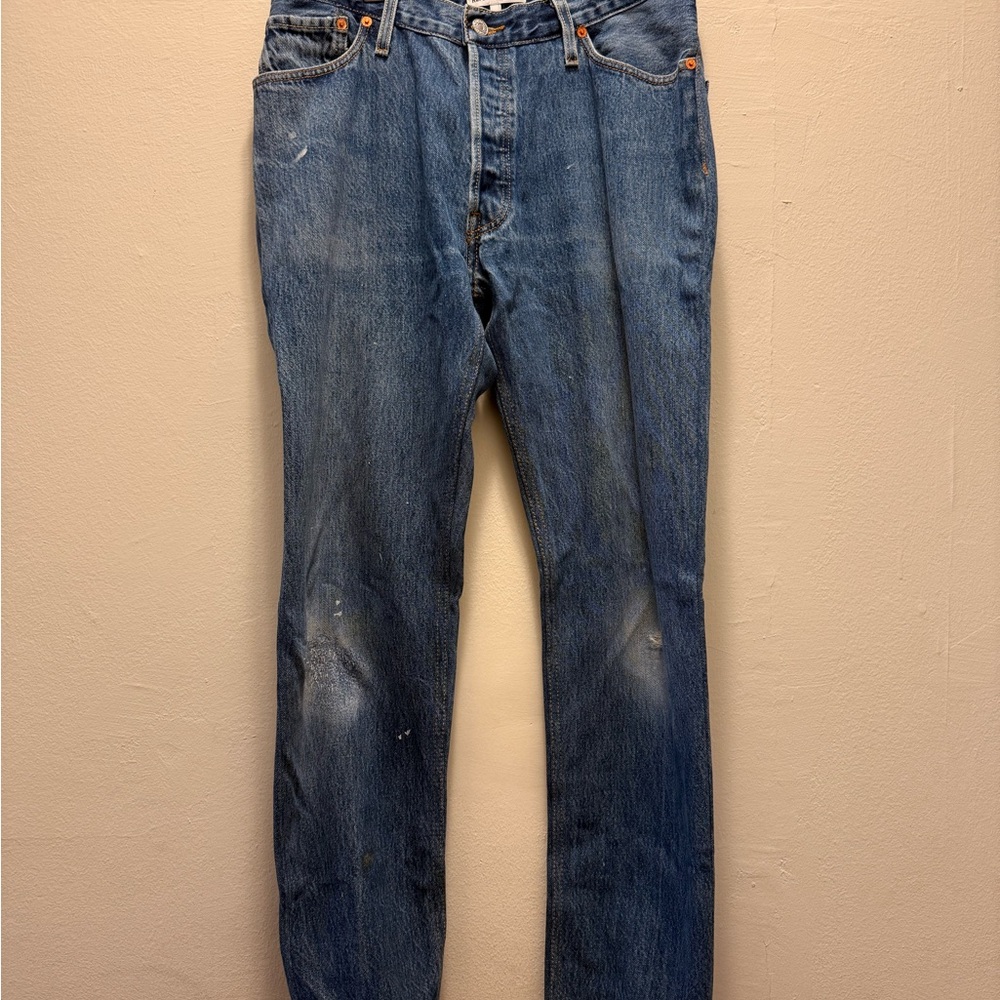 Re/Done Vintage Blue Straight Jeans